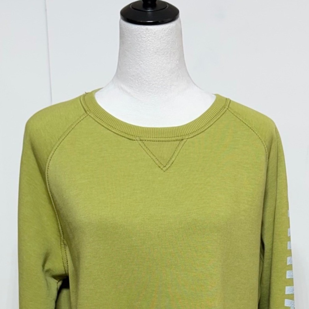 Carhartt Sweatshirt Women Large 12-14 Green Relaxed  Pullover Long Sleeve Logo